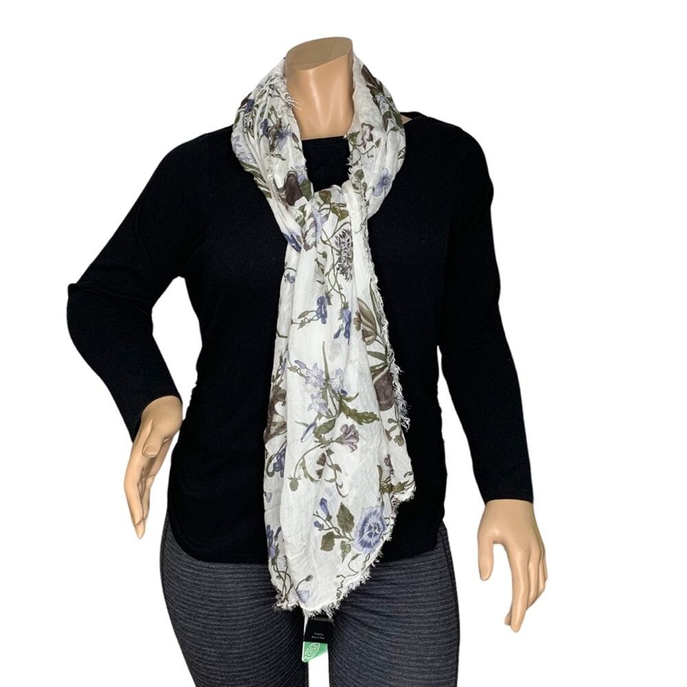 Nardi & Tagliaferri NWT Scarf Floral Print 70" X 35" Made in Italy